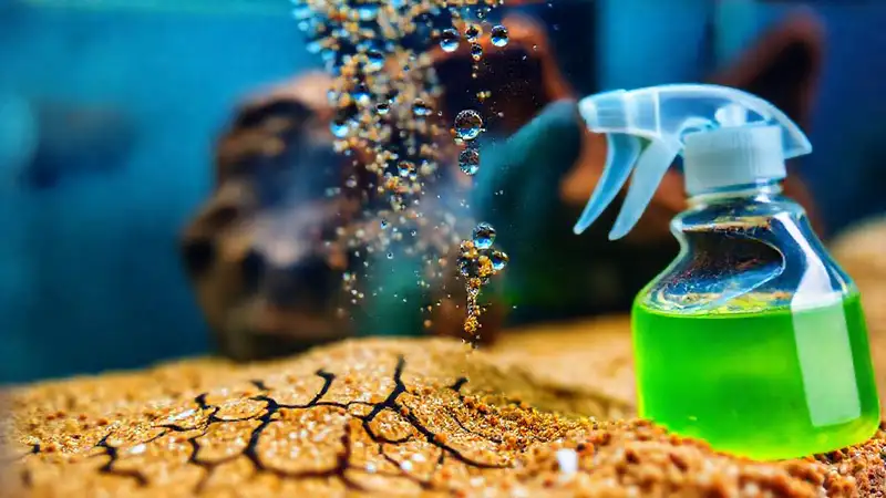 Un acuario detallado presenta problemas visuales