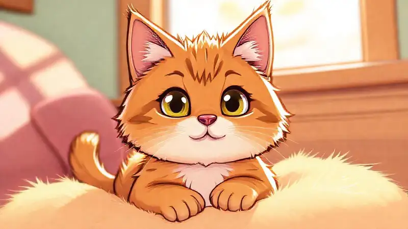 Gato ginger adorado en un rayo