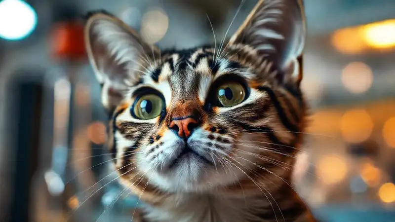 Gata atípica, luces cálidas, misterio científico