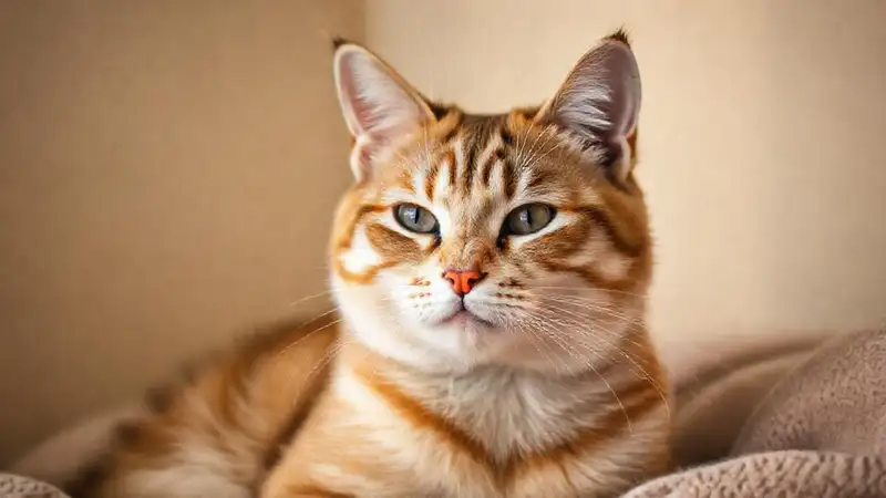 Gato pensativo en un hogar cálido