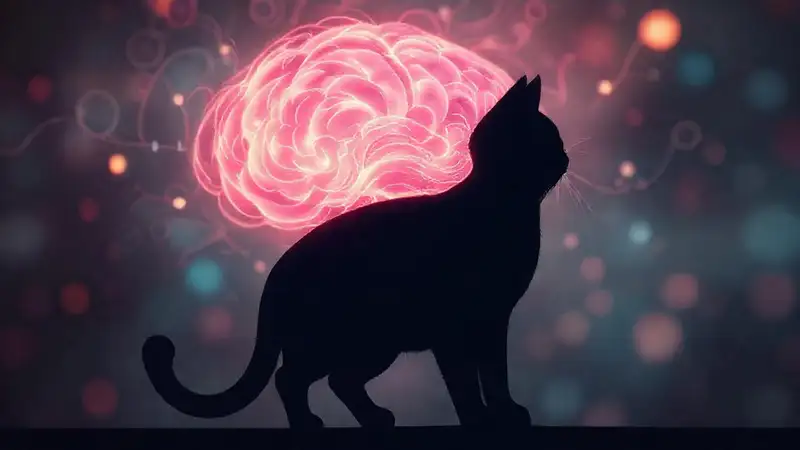 Silueta felina, misterio abstracto y luminoso